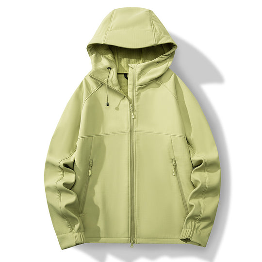 Herren Atmungsaktive Softshell-Hybridjacke mit Kapuze, Fleece-Innenfutter und Zwei-Wege-Reißverschluss Nord Taschen