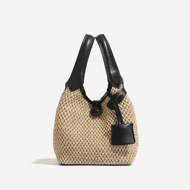 Damen Hobo-Tasche mit geflochtenem Design und kontrastierenden Lederakzenten Nord Taschen