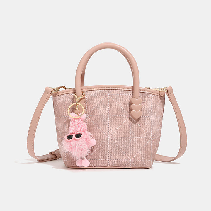 Damen Mini Handtasche mit verspieltem Kettenanhänger Nord Taschen