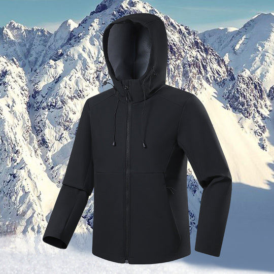 Herren Atmungsaktive Softshell-Fleecejacke mit mehrlagiger Membran, ergonomischem Schnitt und verstellbarer Kapuze Nord Taschen