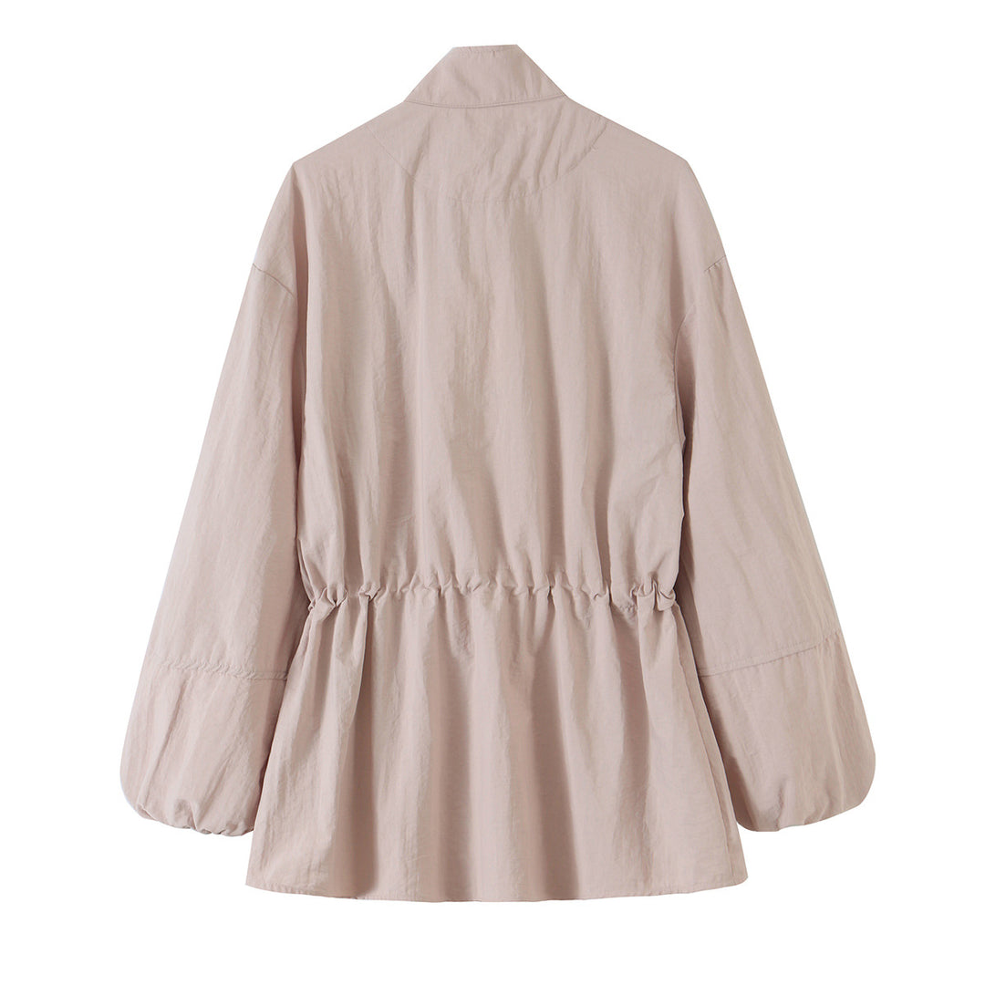 Damen Leichte wattierte Windjacke mit Stehkragen und Polka‑Dot‑Print Nord Taschen