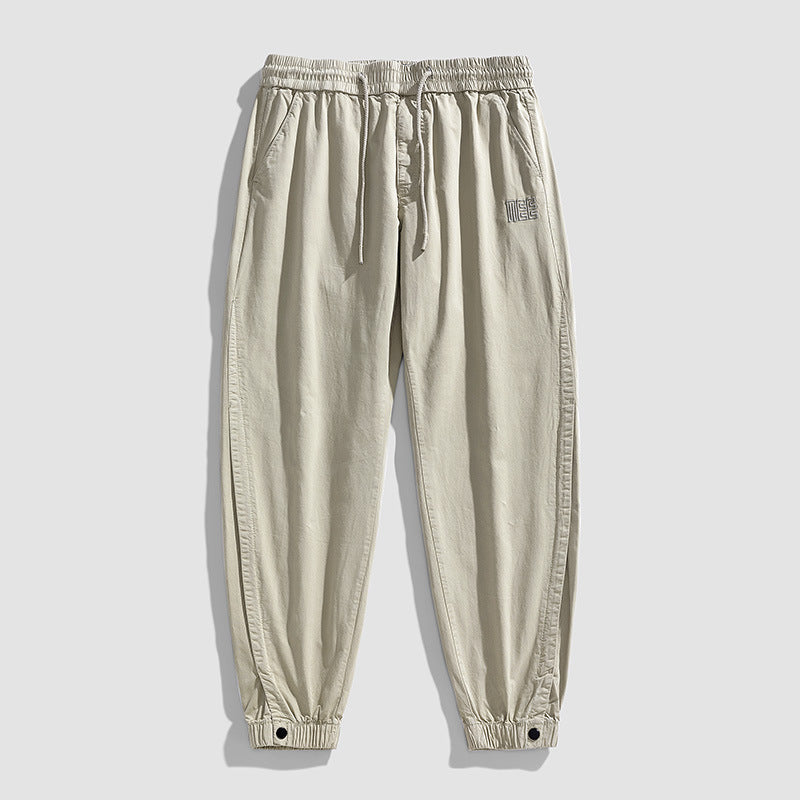 Herren Leichte Baumwoll-Joggerhose mit Elastikbund, Kordelzug und verstellbaren Knöchelbündchen Nord Taschen