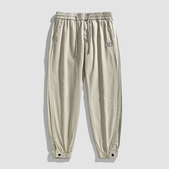 Herren Leichte Baumwoll-Joggerhose mit Elastikbund, Kordelzug und verstellbaren Knöchelbündchen Nord Taschen