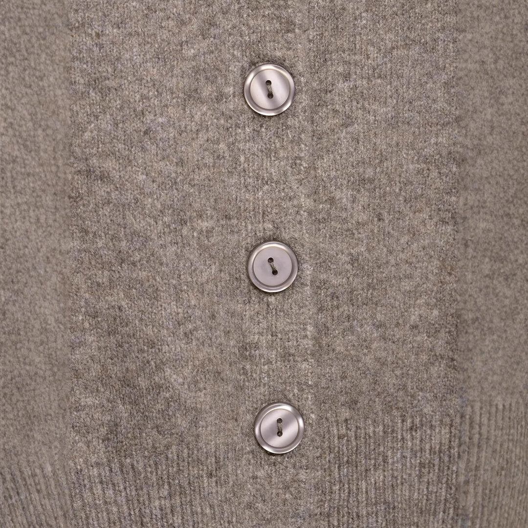 Damen Cropped-Raglan-Strickjacke mit Perlmuttknöpfen und breitem Rippenbund Nord Taschen