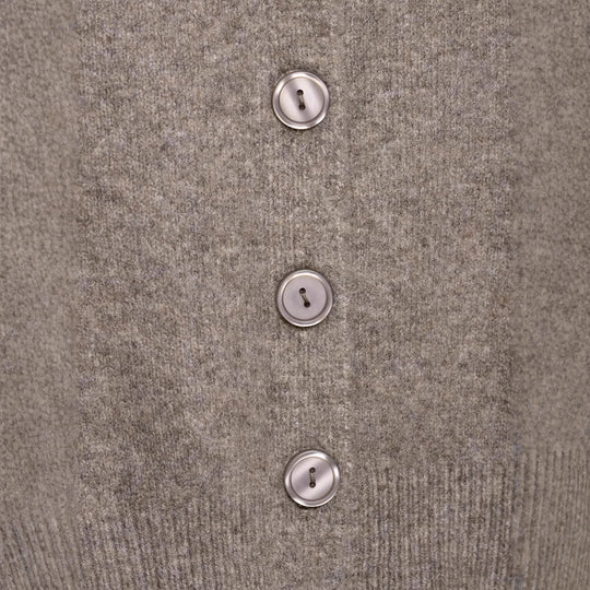 Damen Cropped-Raglan-Strickjacke mit Perlmuttknöpfen und breitem Rippenbund Nord Taschen