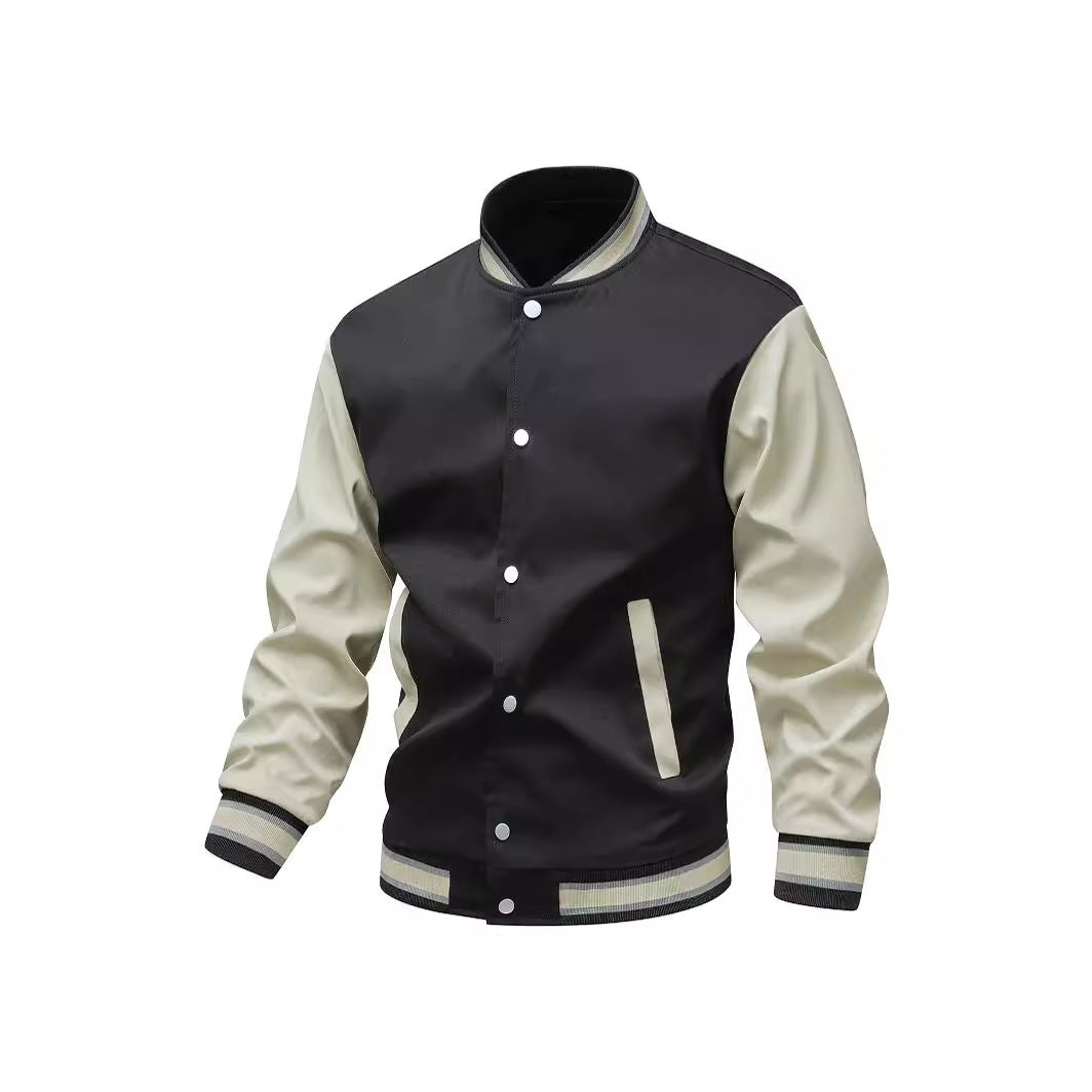 Herren Collegiate-Bomberjacke im Varsity‑Stil mit Kontrastärmeln Nord Taschen