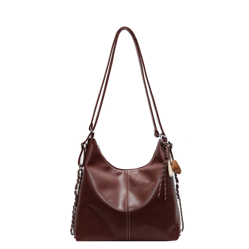 Damen elegante Hobo-Tasche mit verstellbarem Schultergurt und praktischem Anhänger Nord Taschen