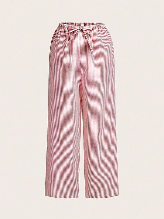 Damen Luftige Palazzo-Hose mit gemustertem Design