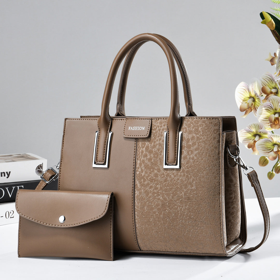 Damen modische Handtasche mit eleganter Struktur und abnehmbarer Clutch Nord Taschen