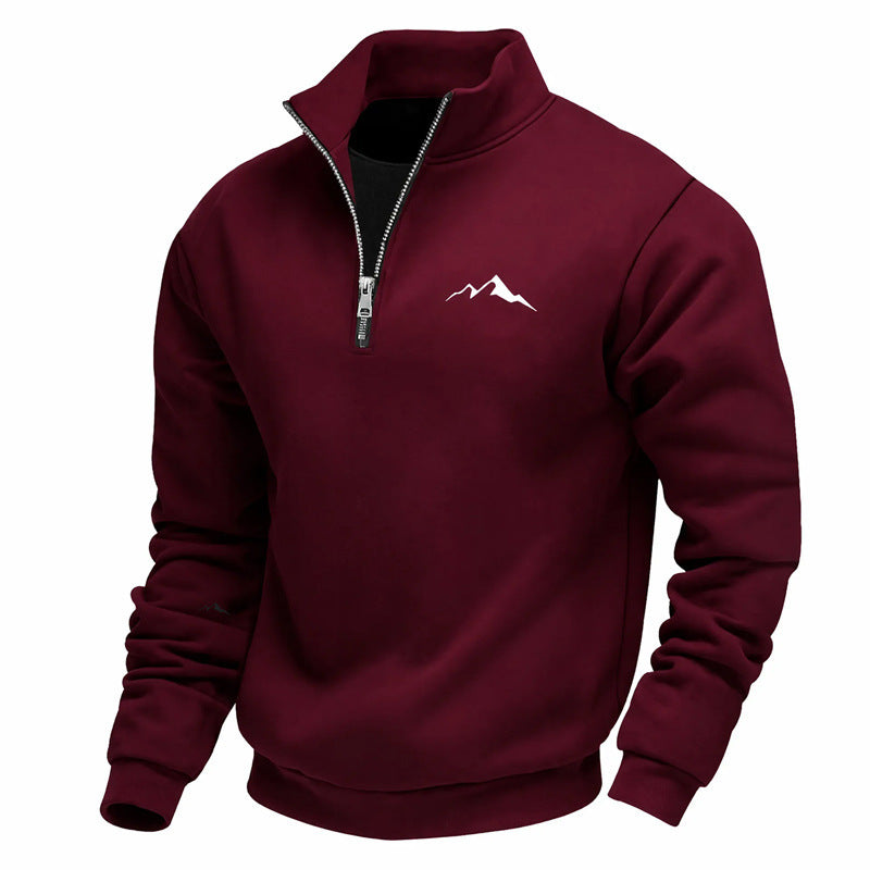 Herren Sweatshirt mit kurzem Reißverschluss Nord Taschen