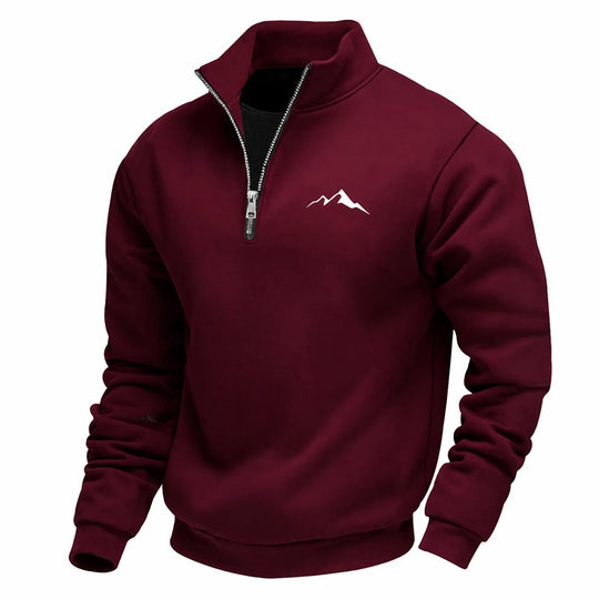 Herren Sweatshirt mit kurzem Reißverschluss Nord Taschen