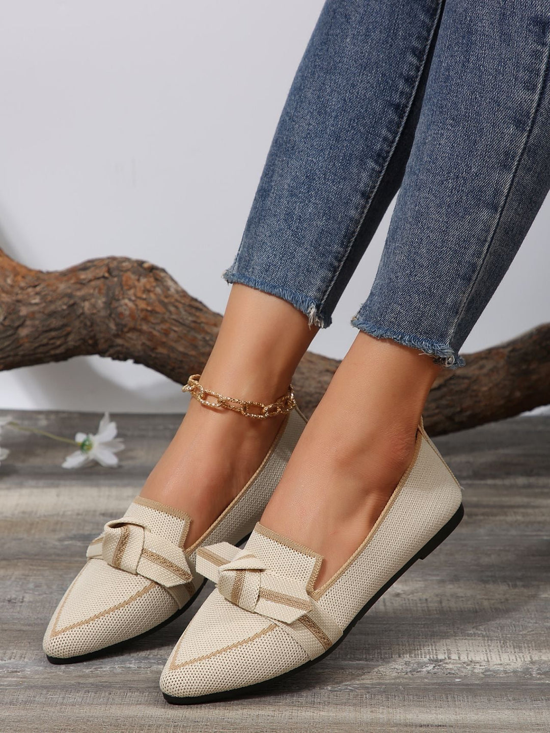 Damen Spangenballerinas mit Knötchen-Details und atmungsaktivem Obermaterial Nord Taschen