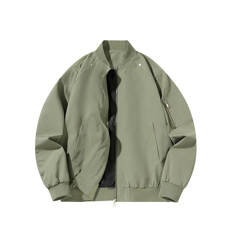 Men's  minimalist matte-shell relaxed-fit flight bomber jacket with sleeve utility zip pocket Nord Taschen