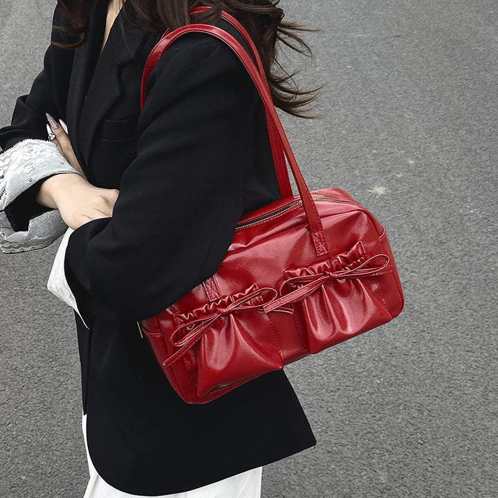 Damen elegante Handtasche mit raffinierten Kordelzug-Details Nord Taschen