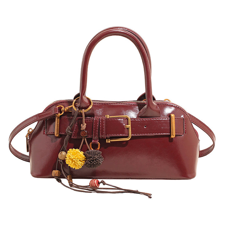 Damen hochwertige Handtasche mit verspieltem Anhänger Nord Taschen