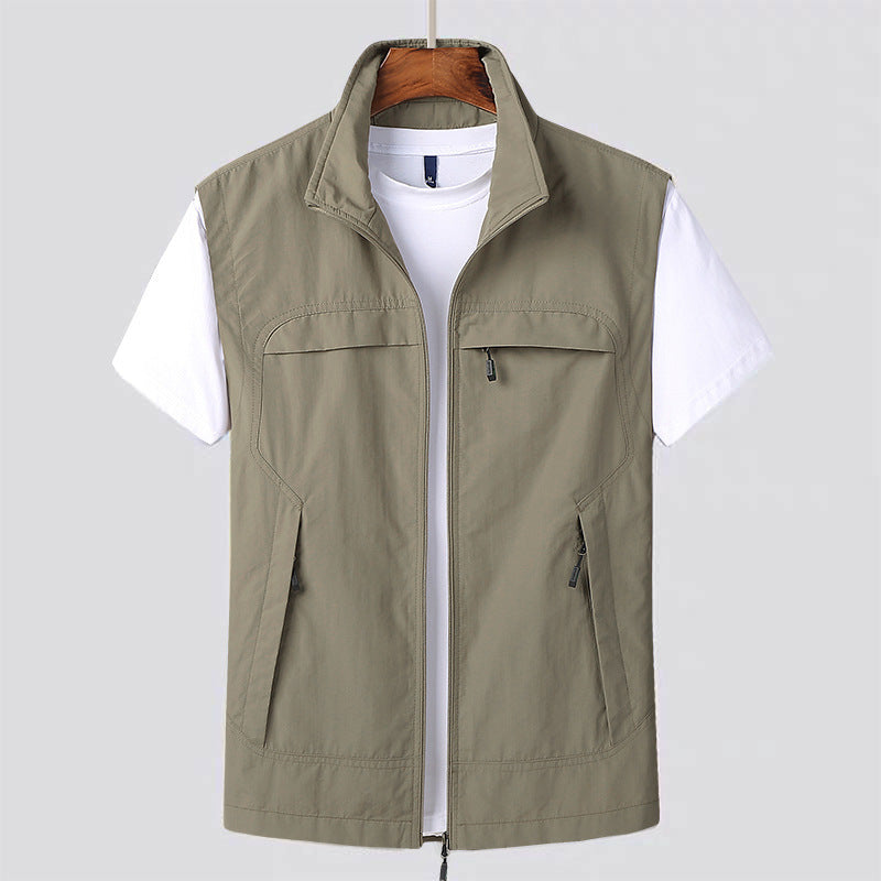 Herren Outdoor-Utility-Weste mit Mesh-Futter und Reißverschluss-Taschen Nord Taschen
