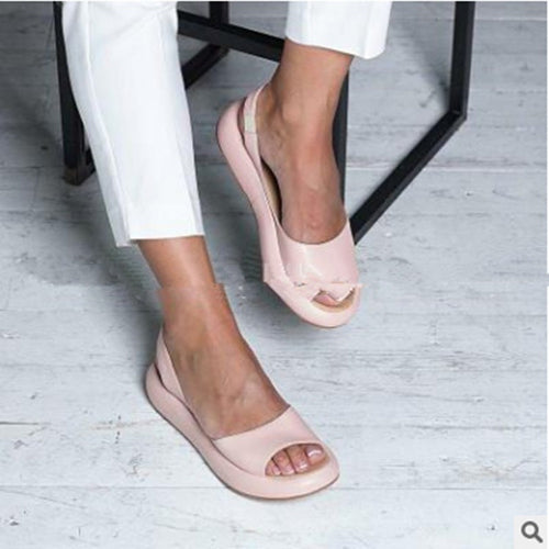 Damen bequeme Sandalen mit offenem Zehenbereich und anatomischer Fußbettung