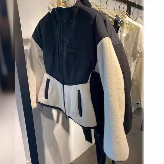 Damen modische Übergangsjacke mit hochgeschlossenem Kragen und praktischen Taschen Nord Taschen