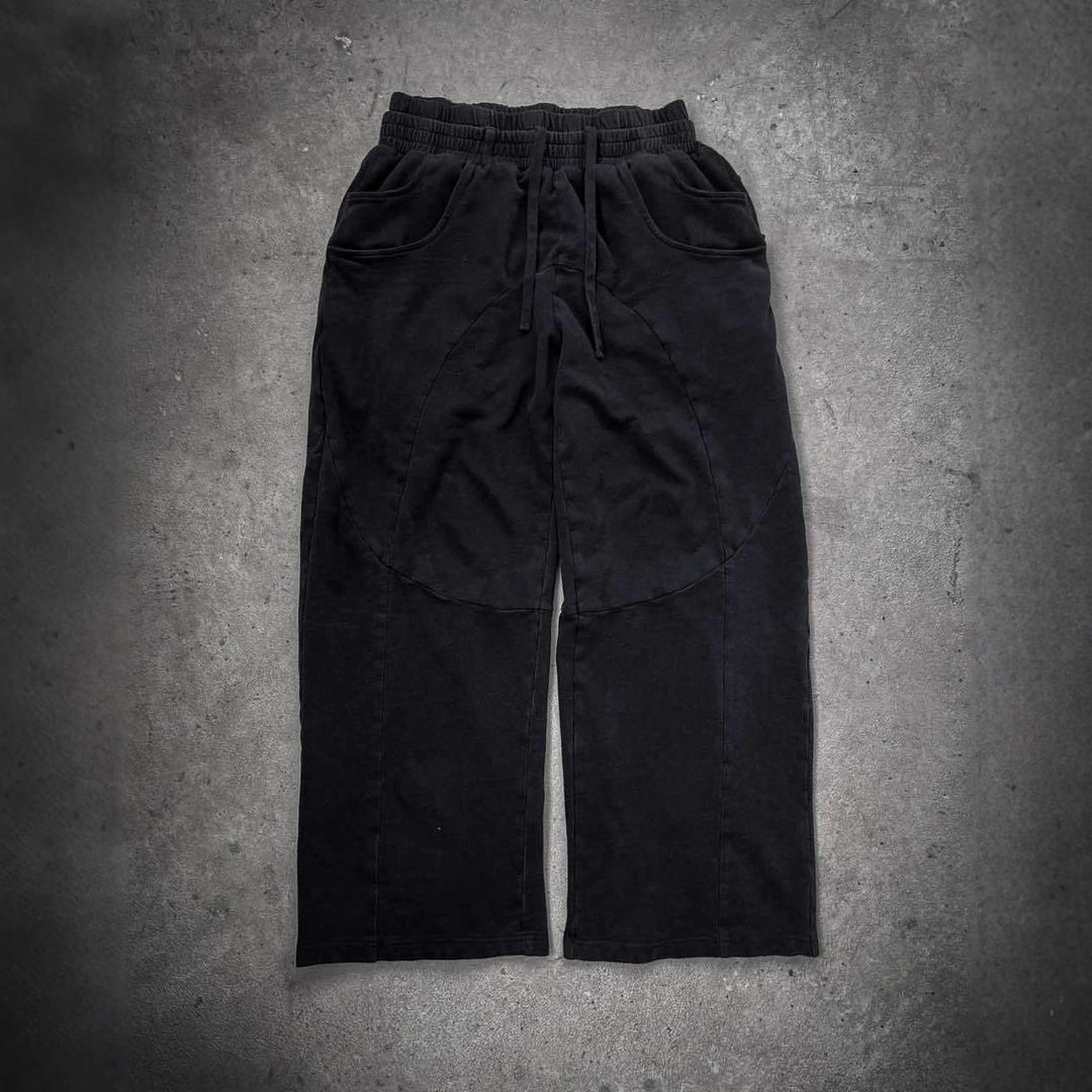 Herren nan Oversize-Freizeitjogger mit geschwungenen Nahtdetails, Kordelzugbund und elastischen Beinabschlüssen Nord Taschen