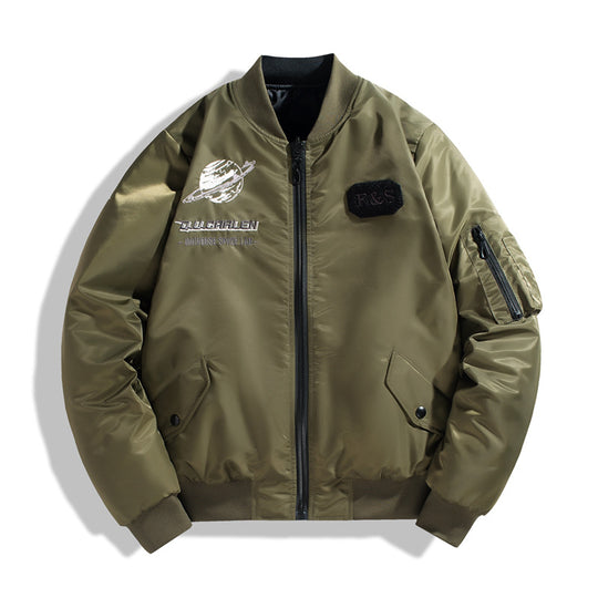 Herren Modische Bomberjacke mit hochschließendem Kragen Nord Taschen