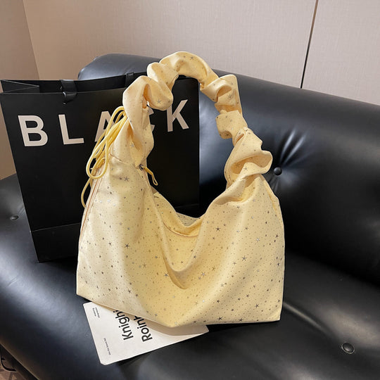 Damen Hobo-Tasche mit schimmerndem Sternenmotiv und strukturiertem Design Nord Taschen