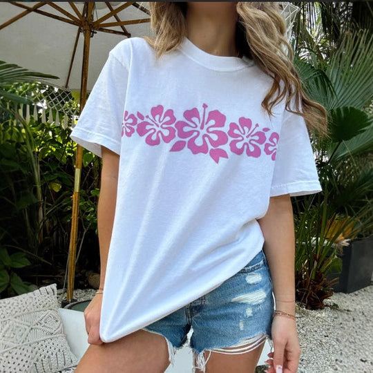 Damen T-Shirt mit floralem Grafikdruck Nord Taschen