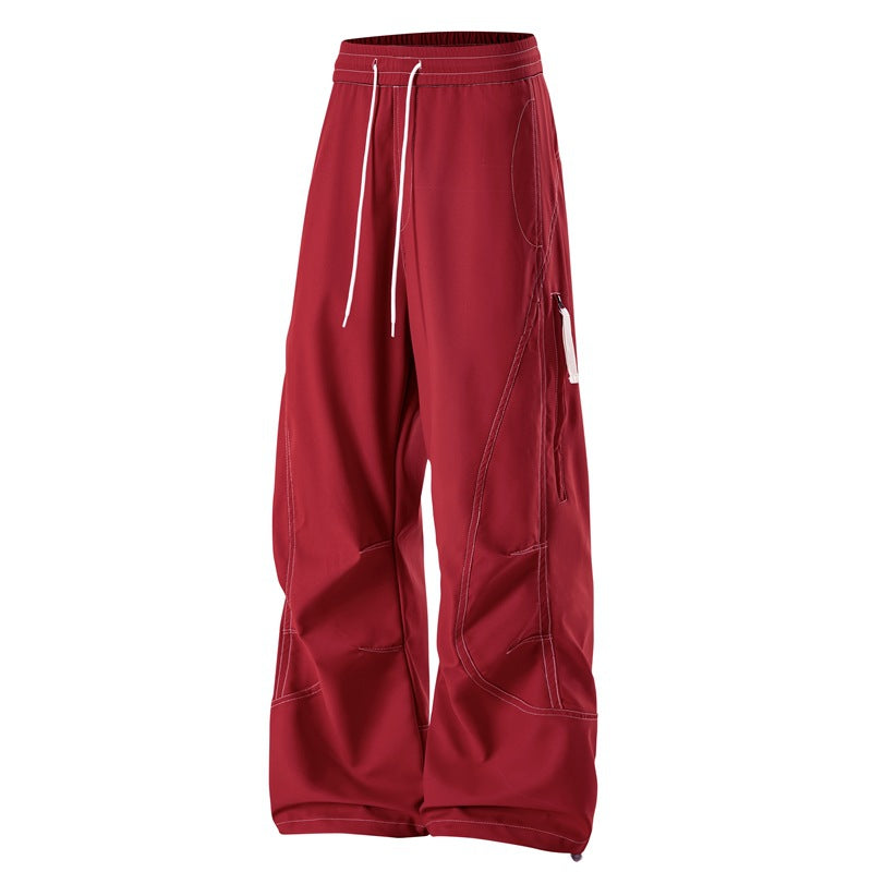 Herren Baggy Cargohose mit Elastikbund, Multifunktionstaschen und verstellbarem Saum Nord Taschen