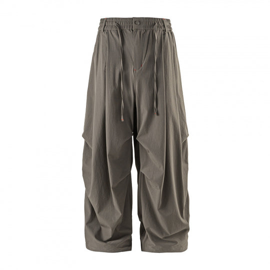 Unisex Weitgeschnittene technische Cargo-Hose mit Gummibund, Kordelzug und Reißverschlusstaschen Nord Taschen