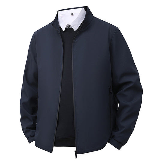 Herren Wasserabweisende Softshell-Blousonjacke mit Stehkragen, Zweiwege-Reißverschluss & gestreiftem Innenfutter Nord Taschen