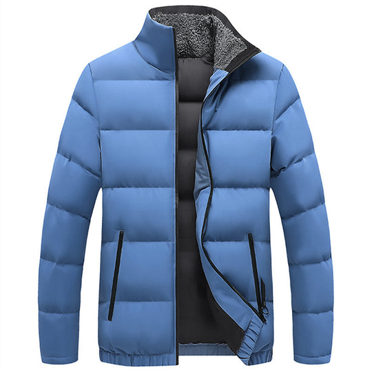 Herren Wattierte Steppjacke mit Sherpa-Innenkragen, winddichter Membran und Reißverschlusstaschen Nord Taschen