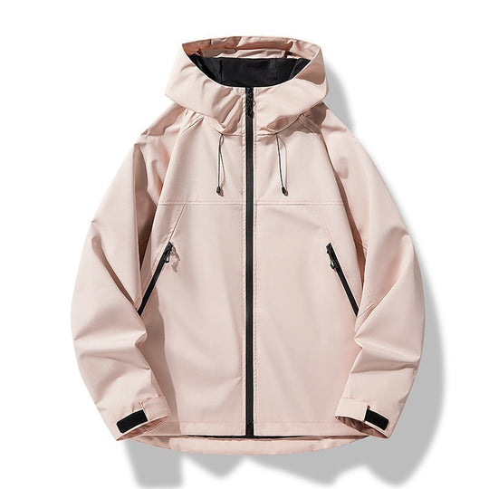 Herren Leichte zweifarbige Softshell-Hoodiejacke mit Kapuze, Reißverschlusstaschen und elastischem Saum Nord Taschen
