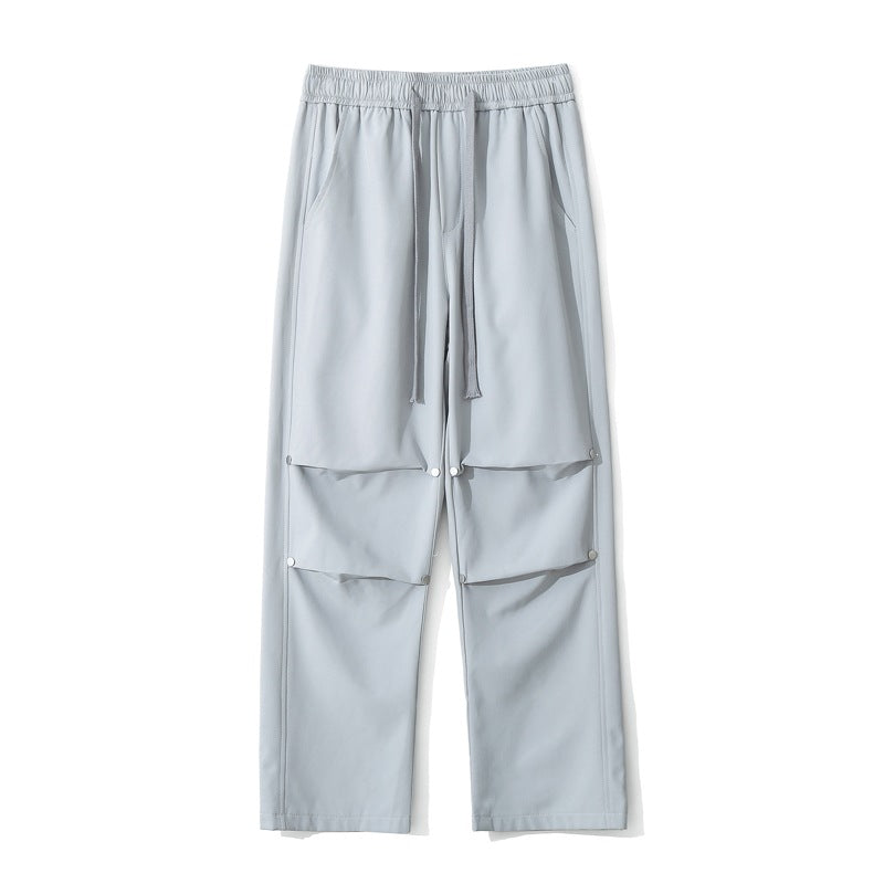 Damen Locker geschnittene Cargo-Hose mit Druckknopf‑Paneelen und Tunnelzugbund Nord Taschen