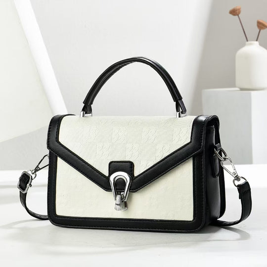 Damen Handtasche mit modernem Karomuster und abnehmbarem Schulterriemen Nord Taschen