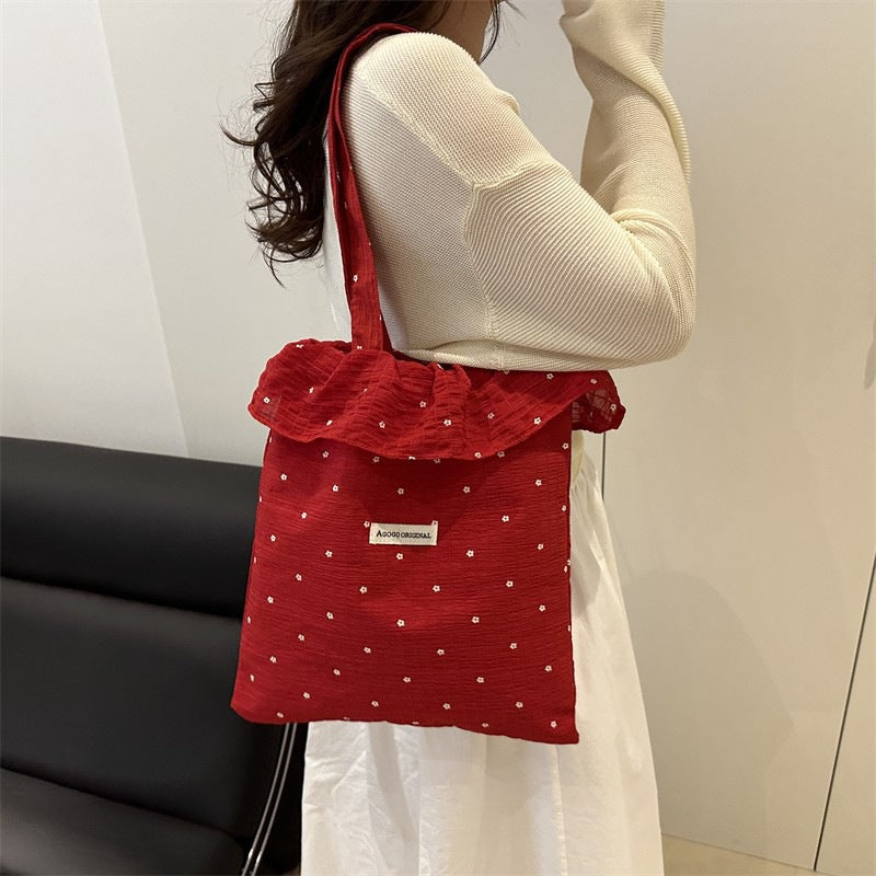 Damen Stofftasche mit Rüschendetail Nord Taschen