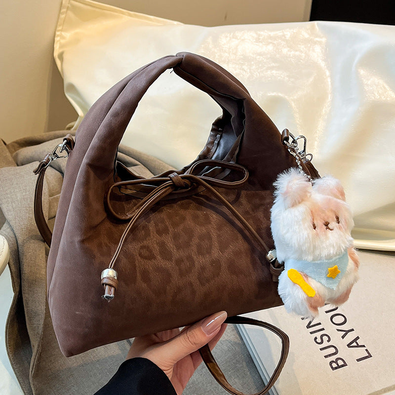 Damen Hobo-Tasche mit elegantem Leopardenmuster und praktischen Tragegriffen Nord Taschen