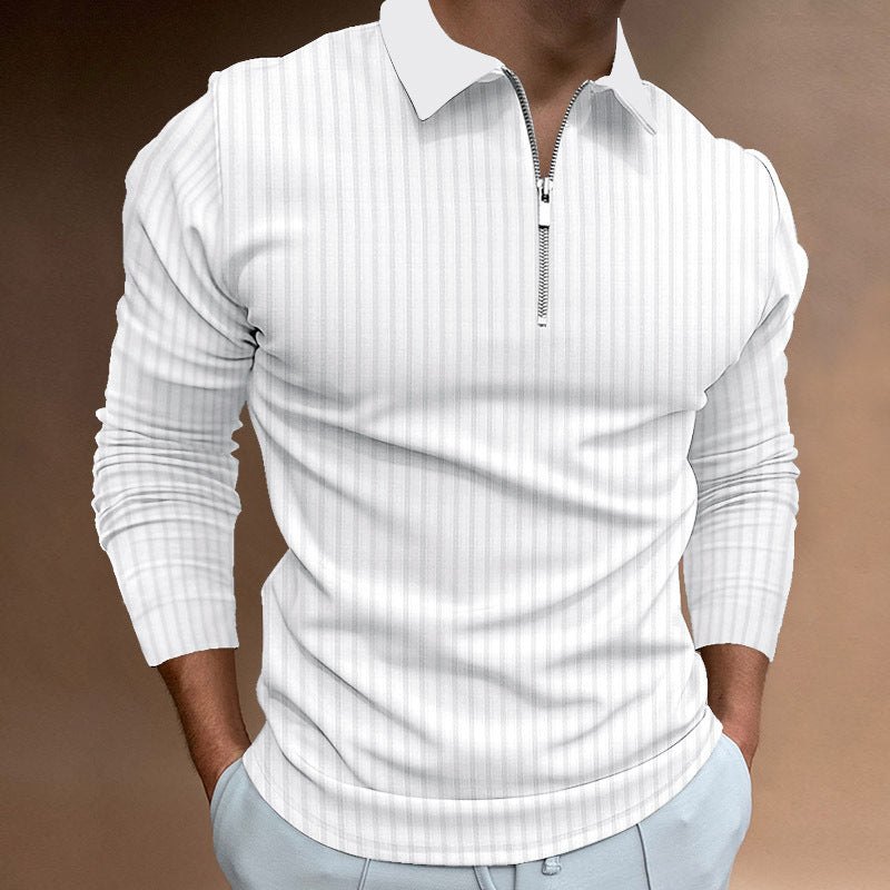 Herren Poloshirt mit elegantem Reißverschluss und strukturiertem Design