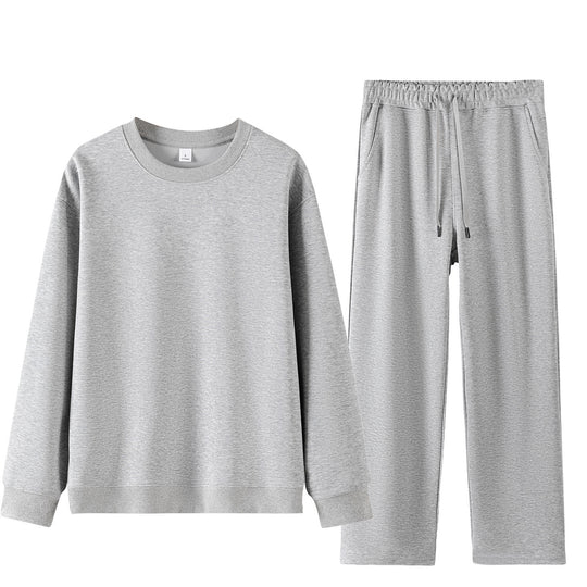 Unisex Weites Lounge-Set aus weichem Baumwollmix mit Rundhals-Sweatshirt und Kordel-Jogginghose Nord Taschen