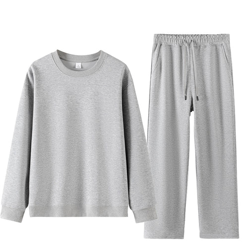 Unisex Weites Lounge-Set aus weichem Baumwollmix mit Rundhals-Sweatshirt und Kordel-Jogginghose Nord Taschen