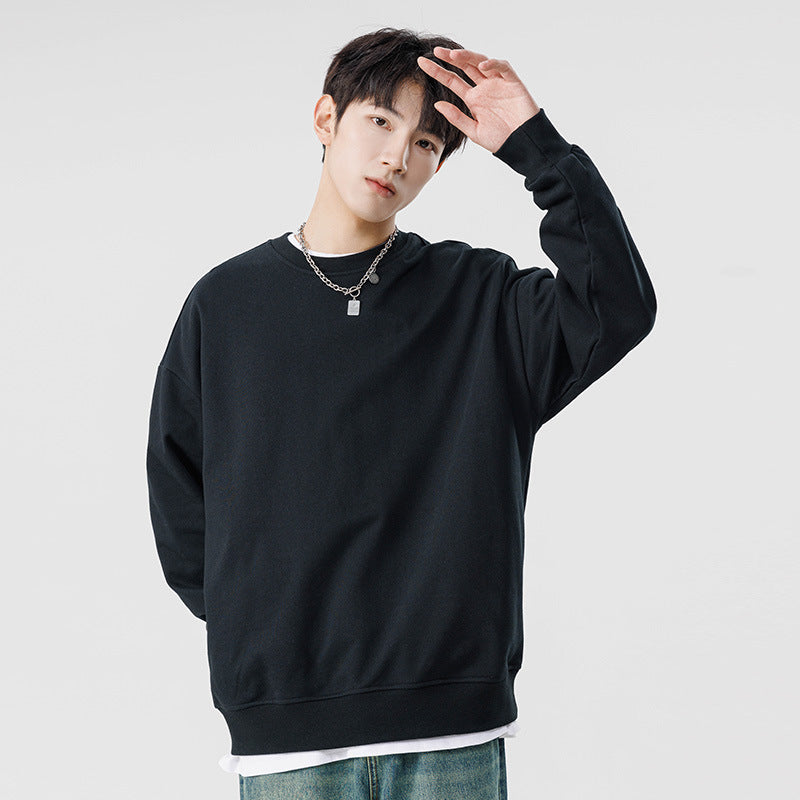 Unisex Oversize Rundhals-Sweatshirt aus schwerer Baumwollmischung mit geripptem Saum und Raglanärmeln Nord Taschen