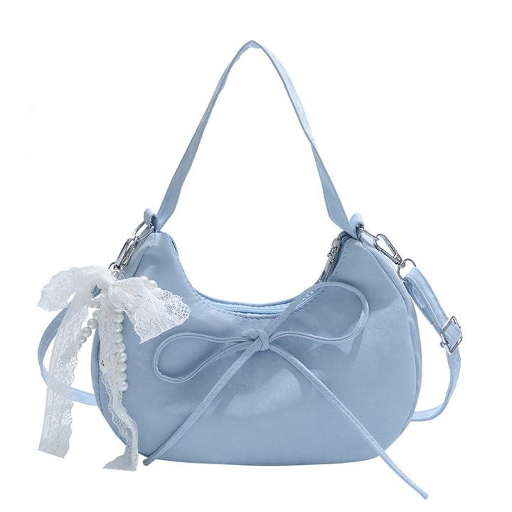 Damen elegante Hobo-Tasche aus samtartigem Material mit dekorativem Perlen-Detail Nord Taschen