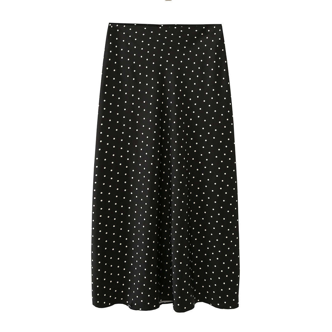 Damen Midirock aus fließender Satinqualität in A‑Linie mit Leo‑Print Nord Taschen