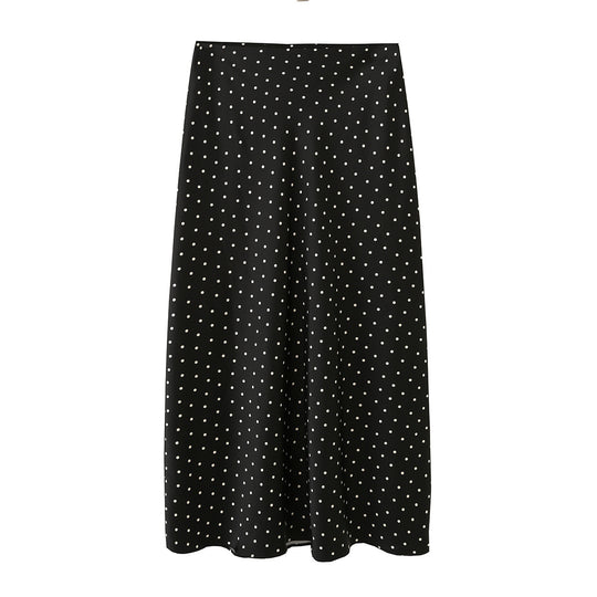 Damen Midirock aus fließender Satinqualität in A‑Linie mit Leo‑Print Nord Taschen