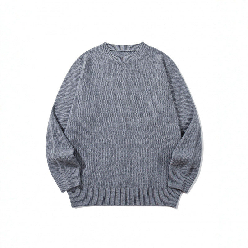 Unisex Boxy-Feinstrick-Pullover mit Waffelstruktur und geripptem Saum Nord Taschen