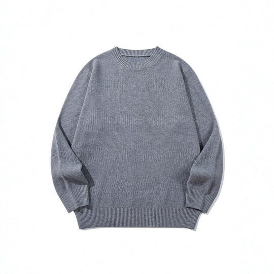 Unisex Boxy-Feinstrick-Pullover mit Waffelstruktur und geripptem Saum Nord Taschen