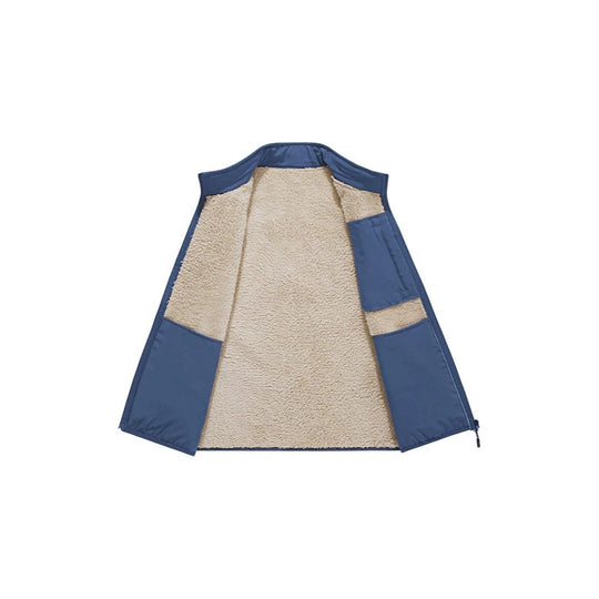Herren Sherpa-gefütterte Softshell-Weste mit Stehkragen und Reißverschlusstaschen Nord Taschen