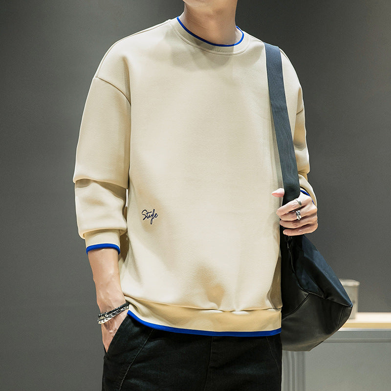 Herren Relaxed-Sweatshirt mit kontrastpaspelierten Bündchen und Clean-Rundhals Nord Taschen