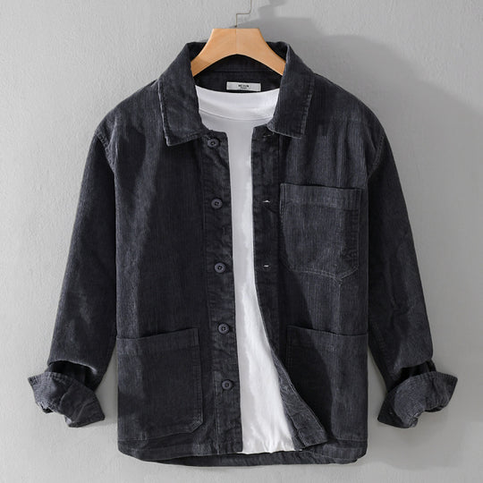 Herren Cord-Überhemdjacke mit aufgesetzten Taschen und legerem Schnitt Nord Taschen