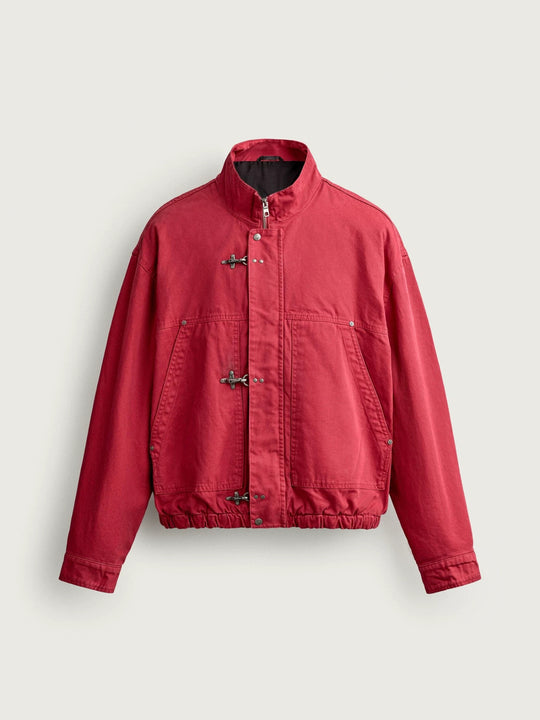 Herren Leichte Oversized Fieldjacke mit Stehkragen und Knebelverschlüssen Nord Taschen
