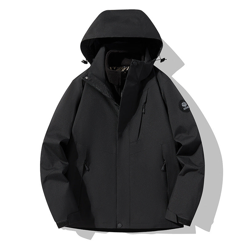 Herren Dreifach kombinierbare Funktionsjacke mit abnehmbarer Steppweste Nord Taschen