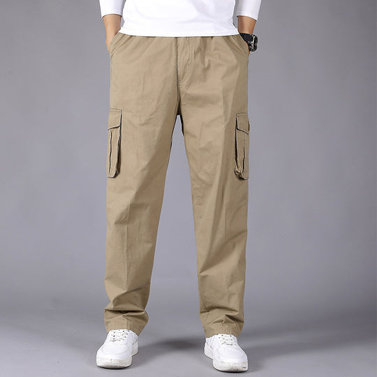 Herren Cargohose im Utility‑Stil mit elastischem Bund, geradem Bein und aufgesetzten Klappentaschen Nord Taschen
